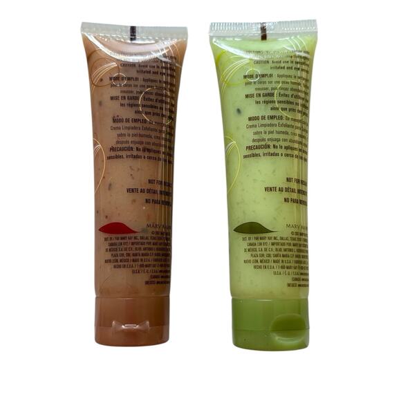 Lot 2 New Mary Kay Loofah Body Cleanser 1 oz Lotus Bamboo & Red Tea Fig - Picture 2 of 2